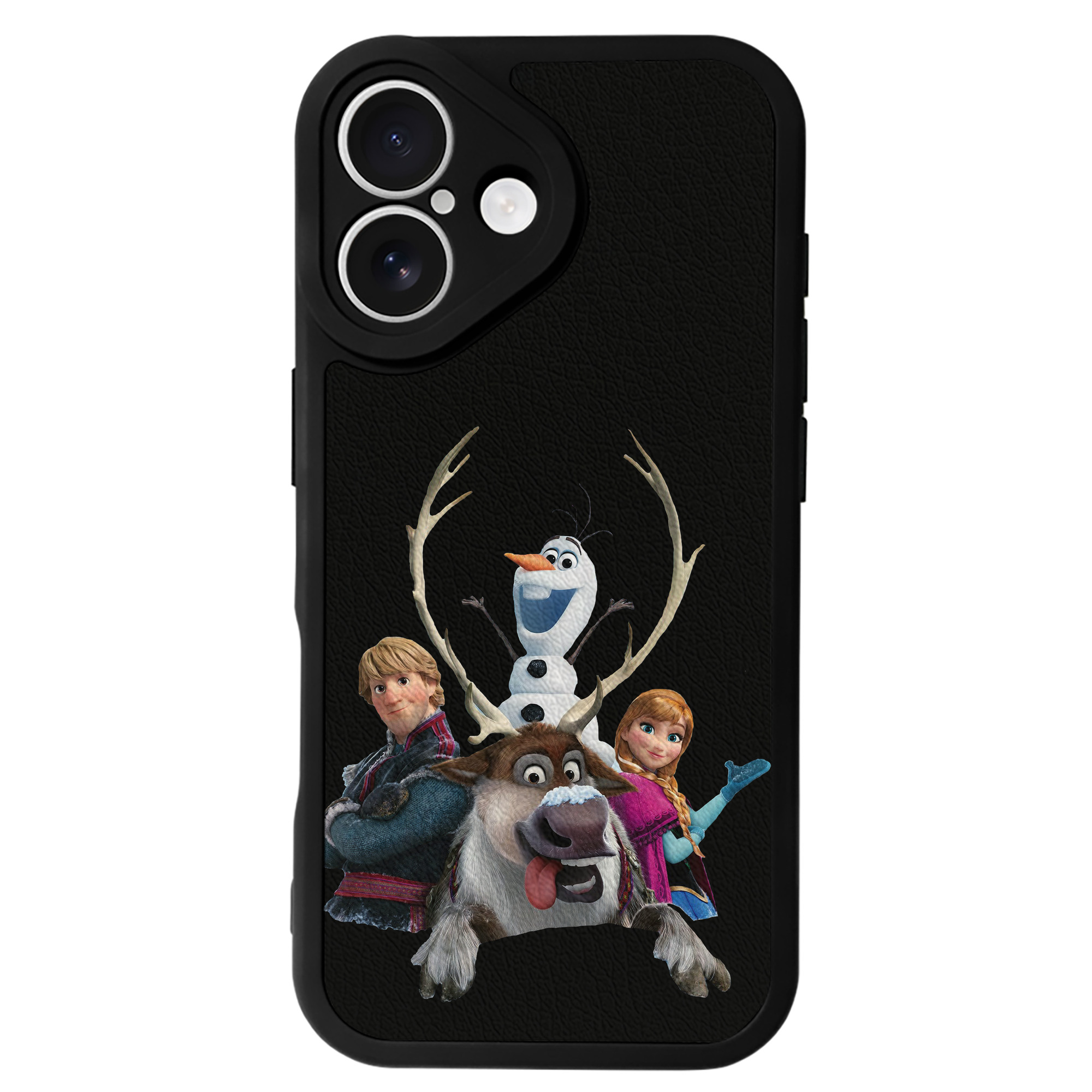 （画像用） アナと雪の女王 アンナ エルサ Frozen Anna Elsa 【iPhone 16シリーズ対応】シリコンスマホケース（レザー調） 材質：シリコン